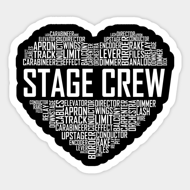 Stage Crew Heart Stage Crew Heart Sticker TeePublic